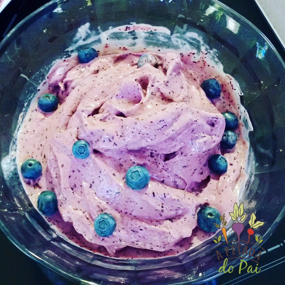 Gelado de mirtilo
