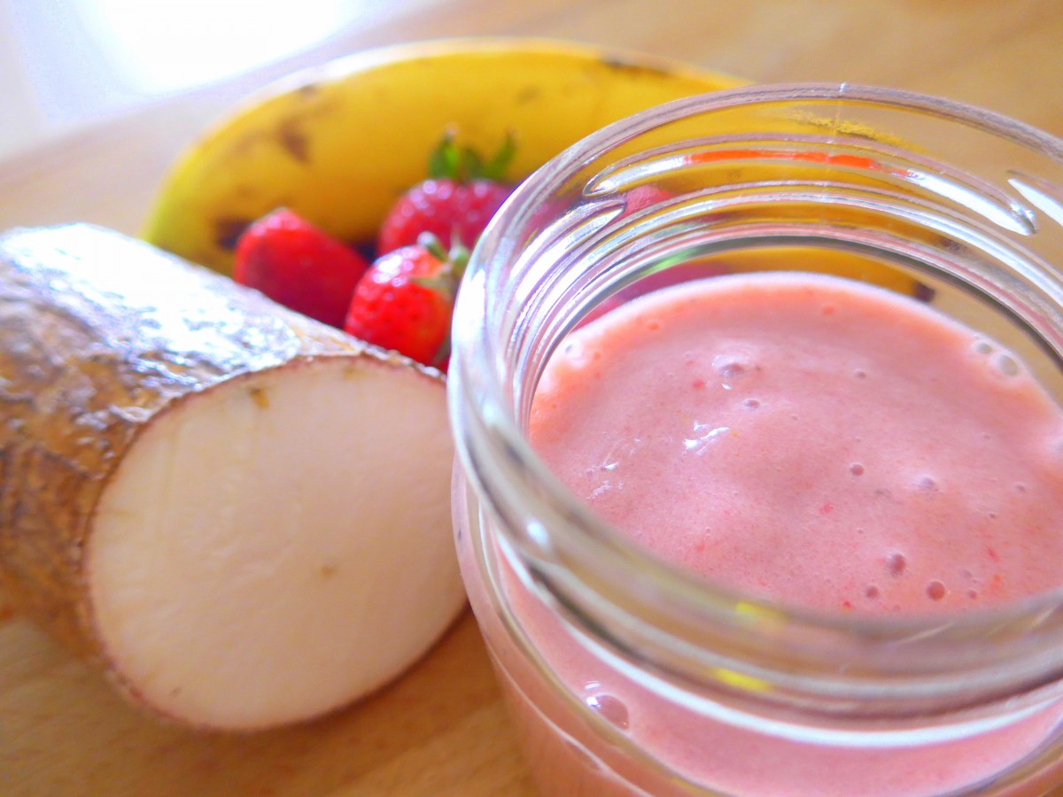 Mousse de morango e banana