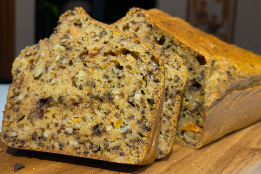 Bolo de cenoura e noz