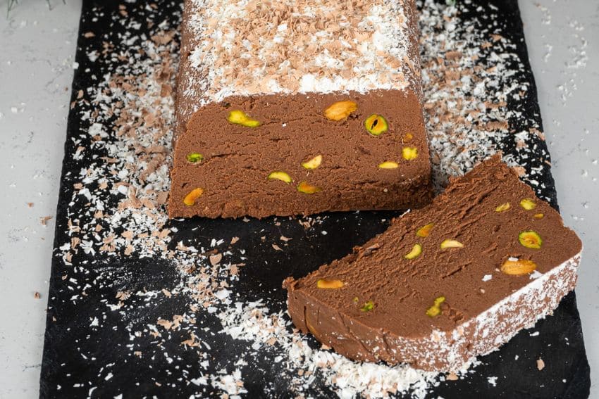 Marquise de chocolate e pistachio