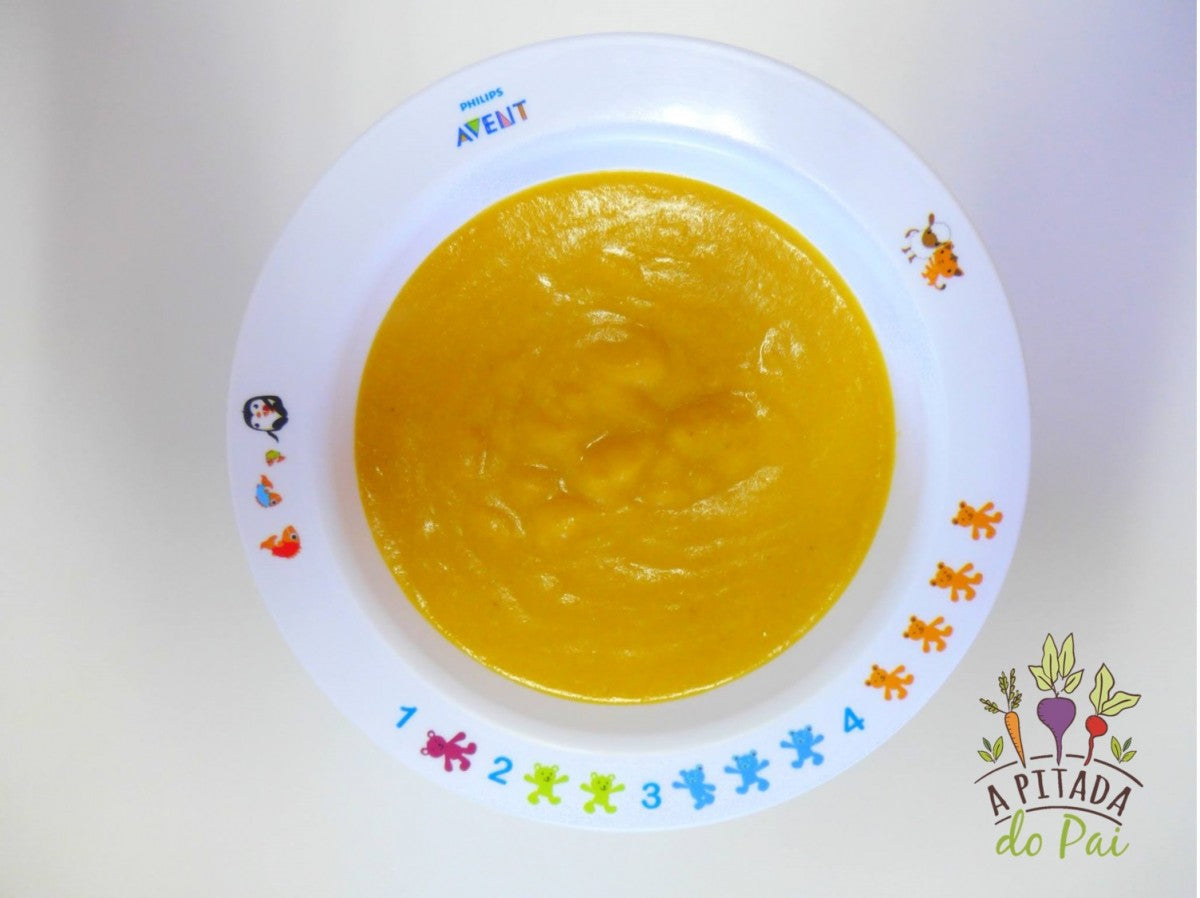 Papas de maçã, pêra e arroz – Primeiras Papas