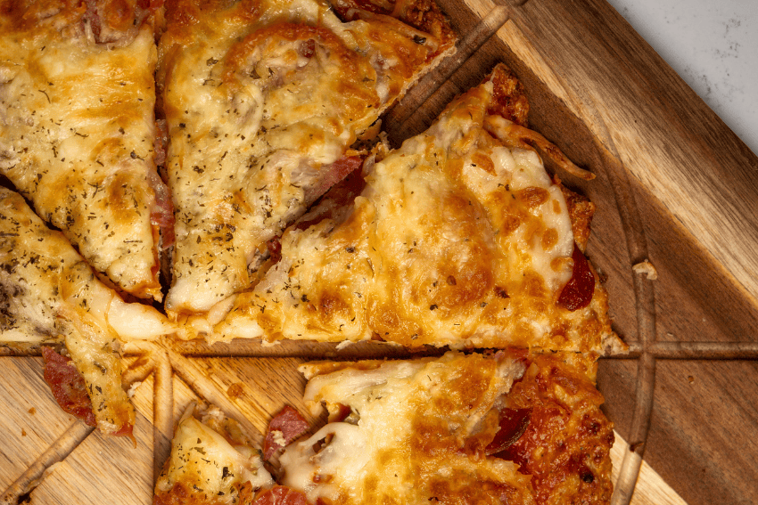 pizza com base de frango