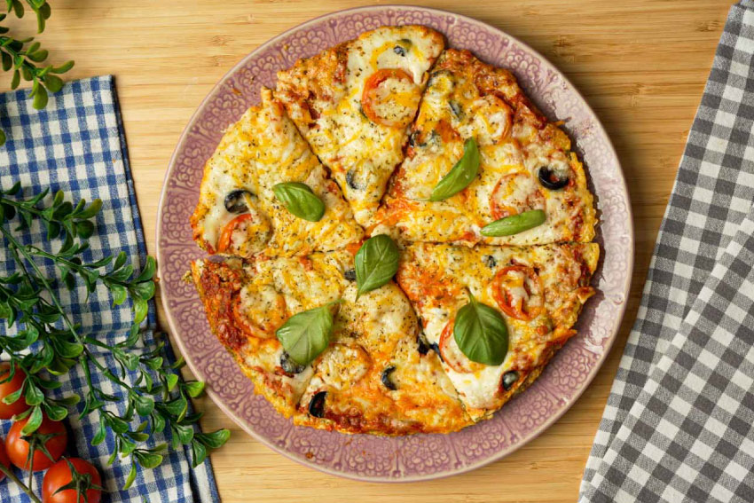 Pizza saudável na frigideira
