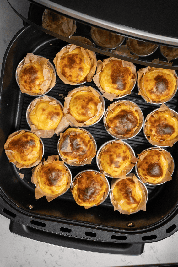 pastéis de nata na air fryer