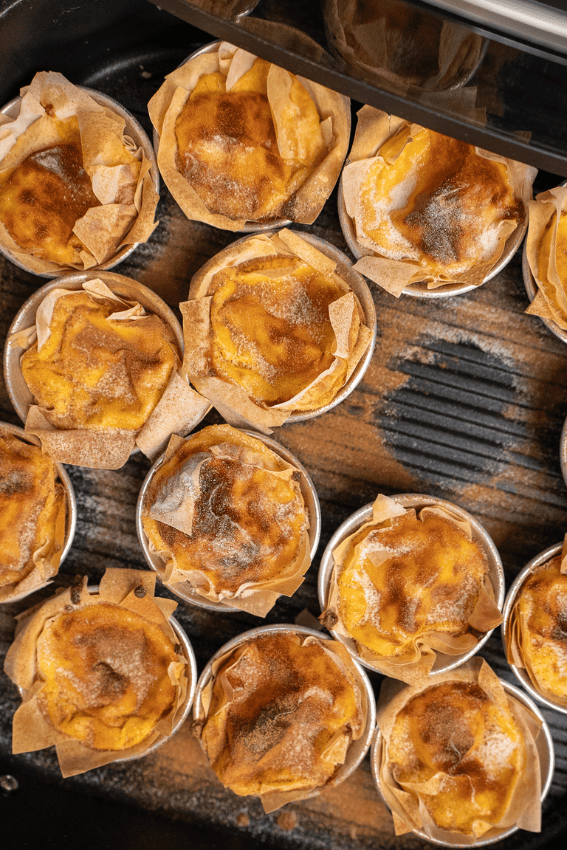 pastéis de nata na air fryer