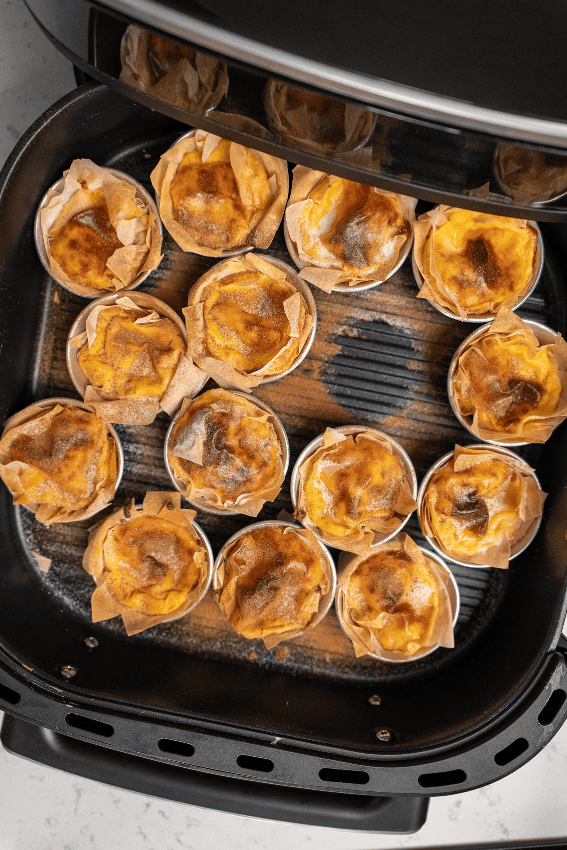 pastéis de nata na air fryer