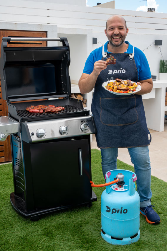 Entrecosto com molho barbecue e salada de Verão