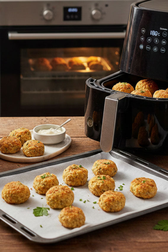 Bolinhos de sobras no forno ou air fryer