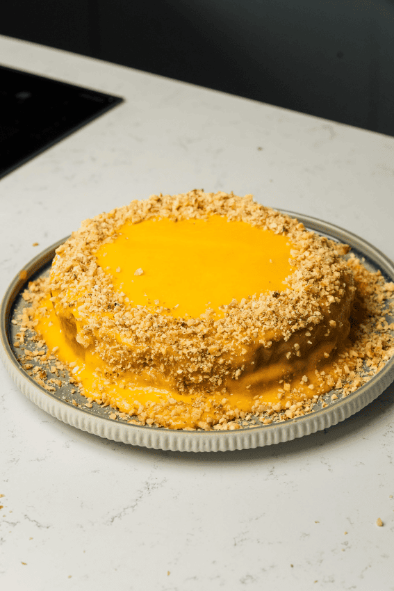 bolo de noz e doce de ovos