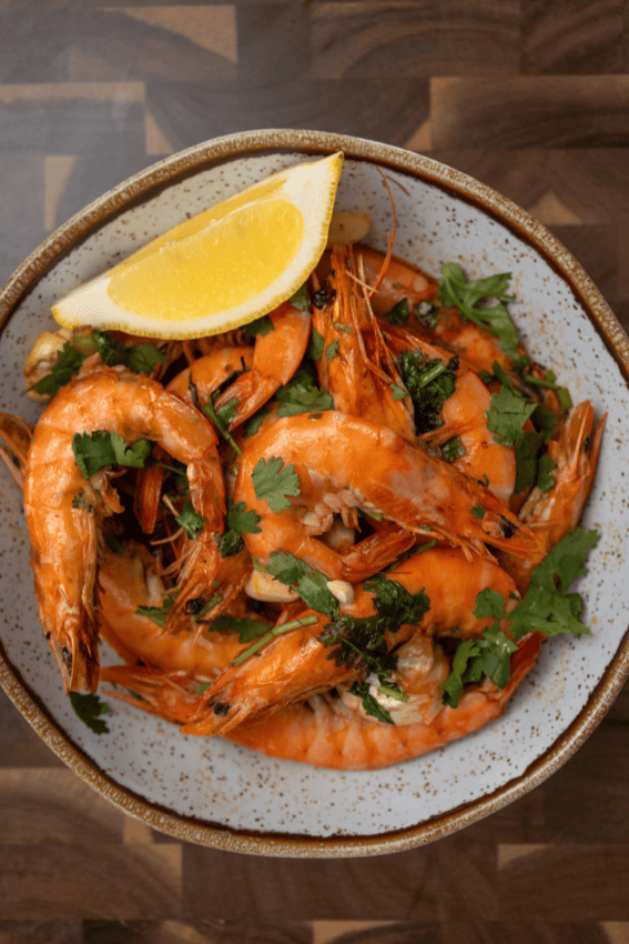 camarões à guilho na air fryer
