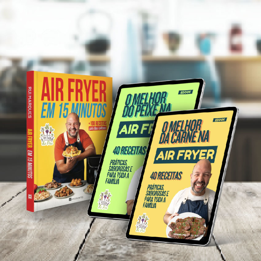 Pack Livro Air Fryer 15 min + Ebooks Air Fryer