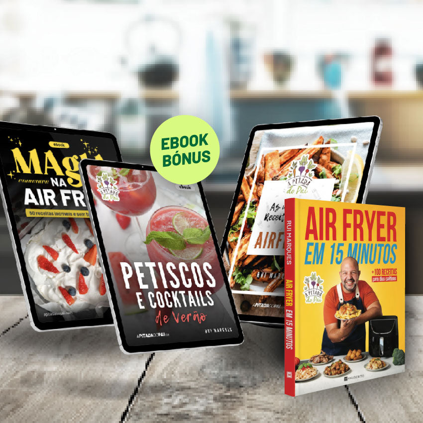 Pack Best Sellers Air Fryer + Petiscos + Livro Air Fryer 15 min.