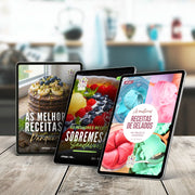 Ebook Gelados + Ebook Panquecas + Ebook Sobremesas