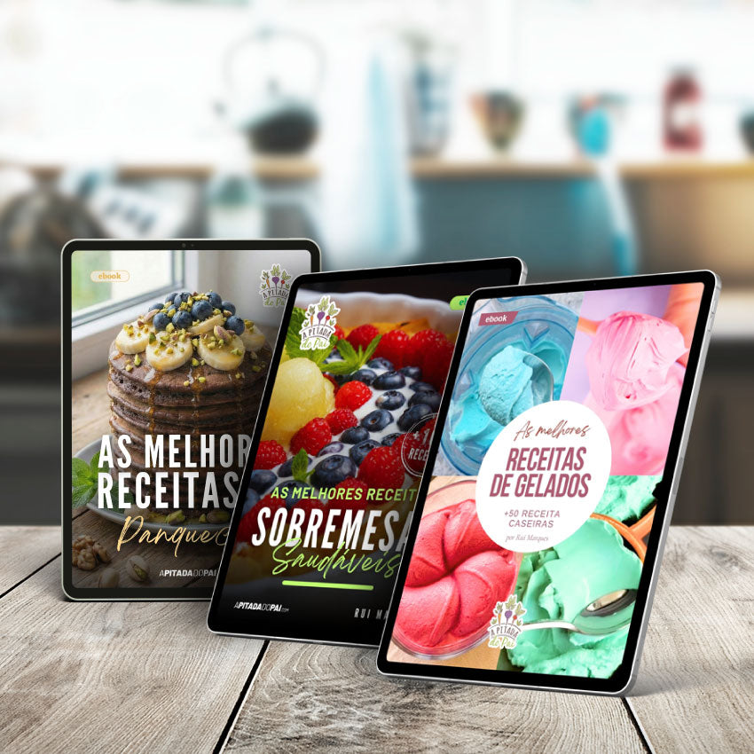 Ebook Gelados + Ebook Panquecas + Ebook Sobremesas