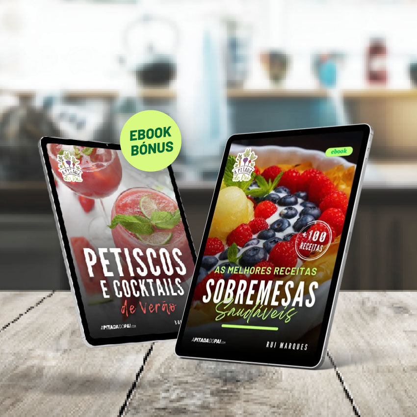 Ebook as Melhores Receitas Sobremesas Saudáveis + Cocktails e Petiscos (bónus)