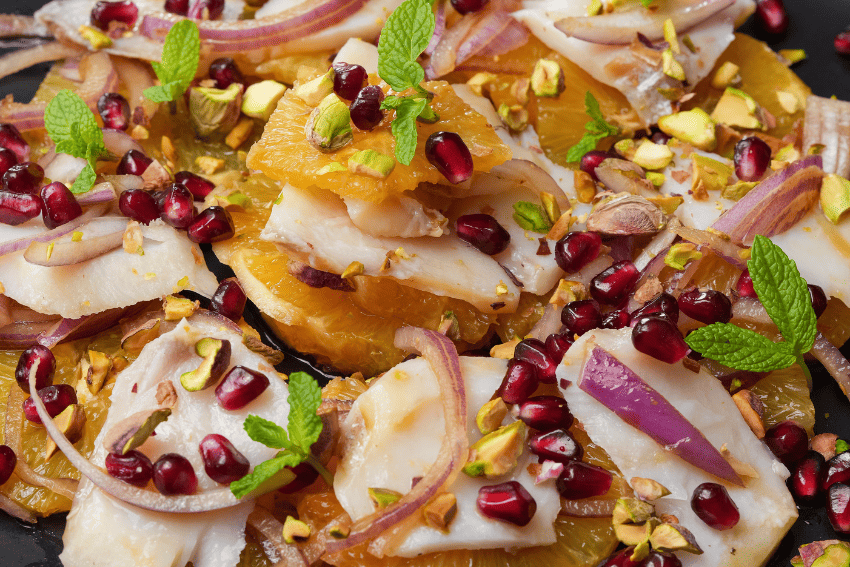 Carpaccio com bacalhau: uma entrada sofisticada para a consoada
