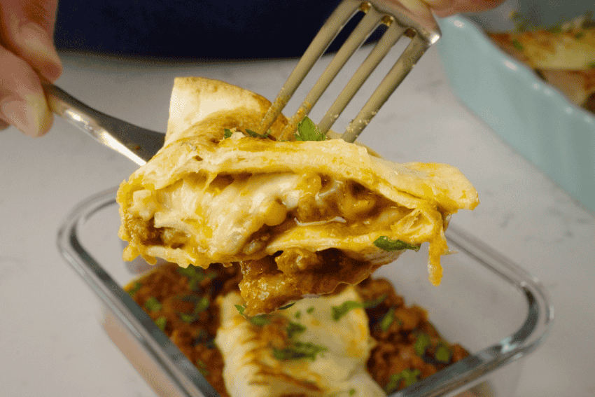 Enchiladas de carne na air fryer