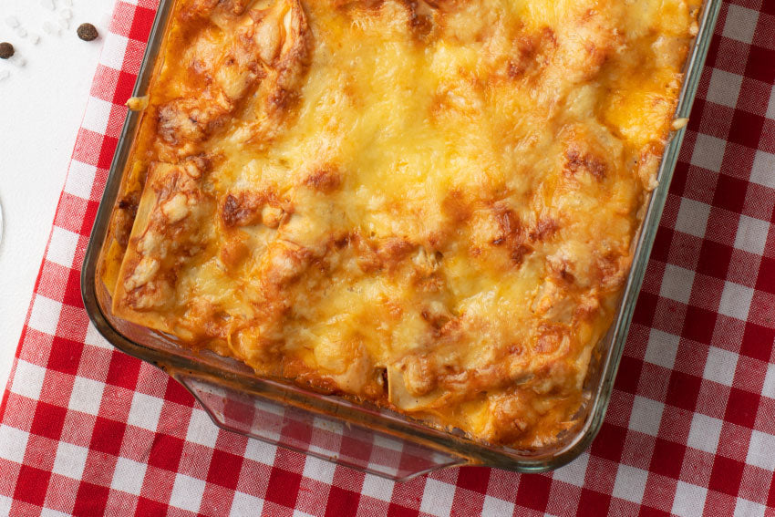 Gratinado de abóbora e frango