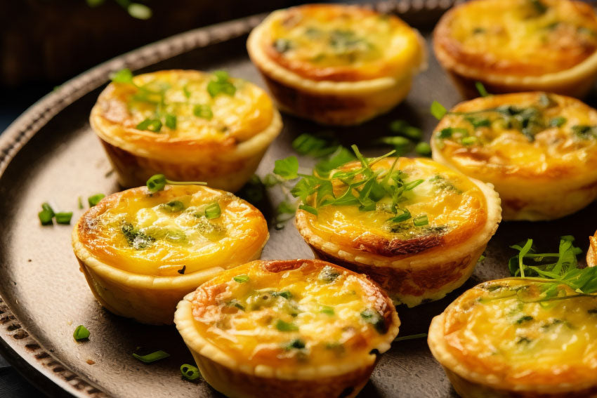 Mini quiches de legumes a vapor