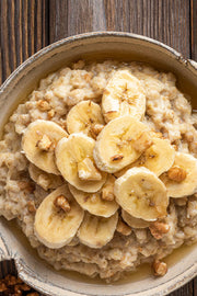 Papas de aveia com banana e speculoos