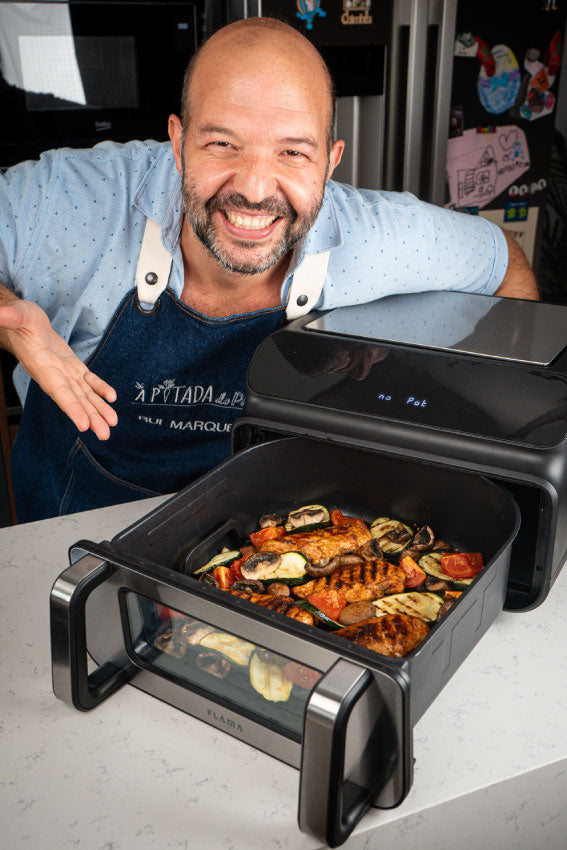 Frango com legumes em 15 minutos na air fryer