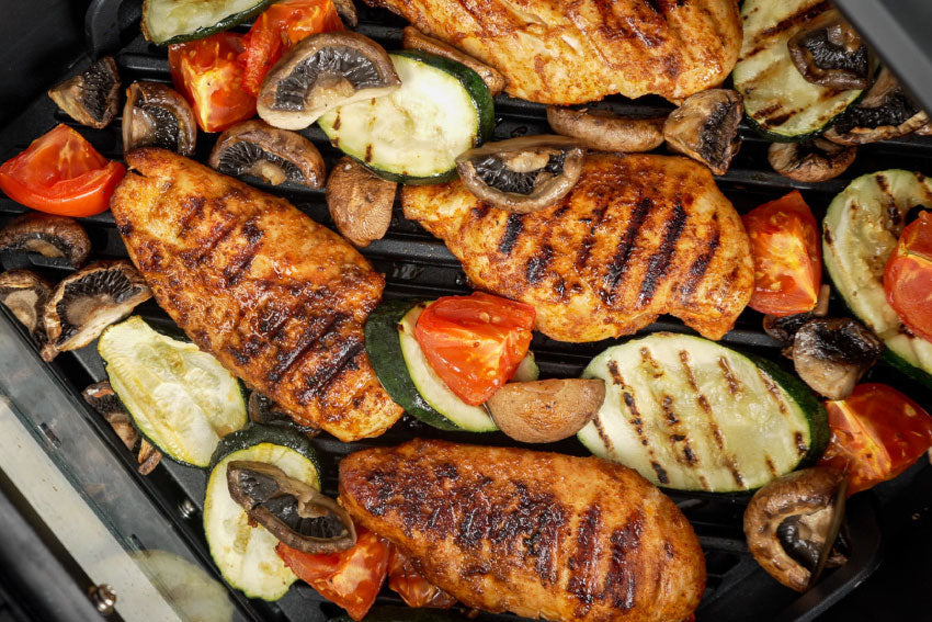 Frango com legumes em 15 minutos na air fryer