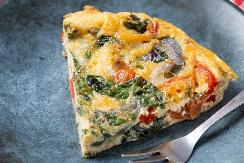 Quiche de espinafres com bacon