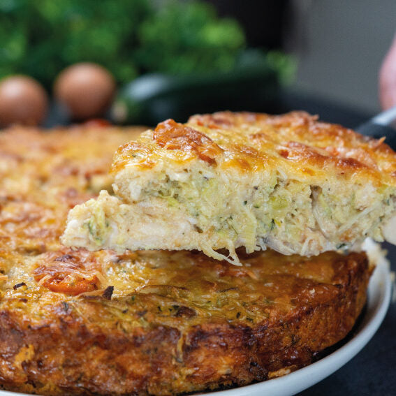 Quiche de aproveitamentos no robot de cozinha