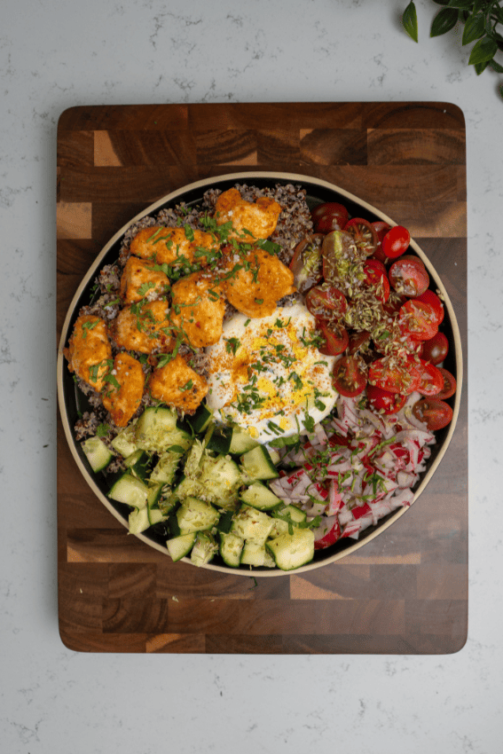 saladas com espetadas