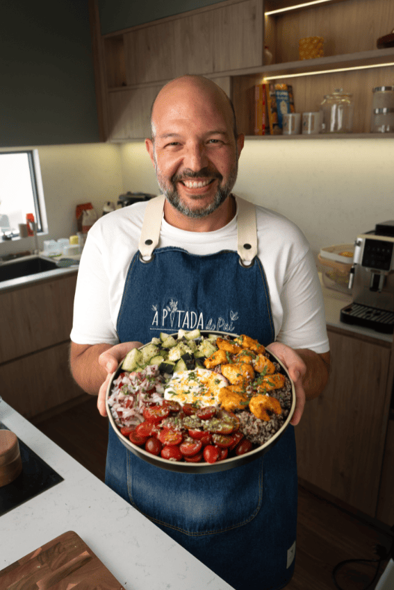 saladas com espetadas