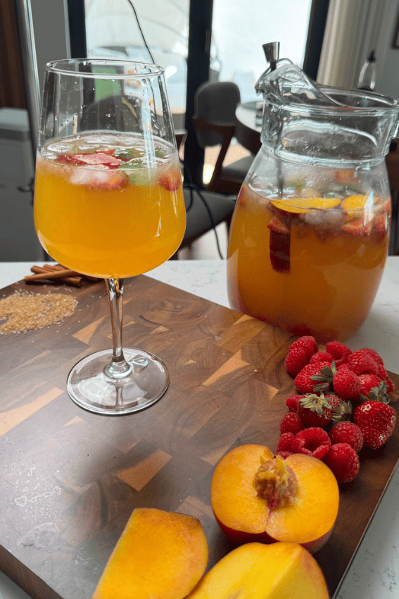 sangria com vinho branco