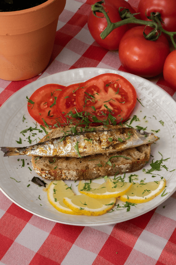 sardinhas e sal