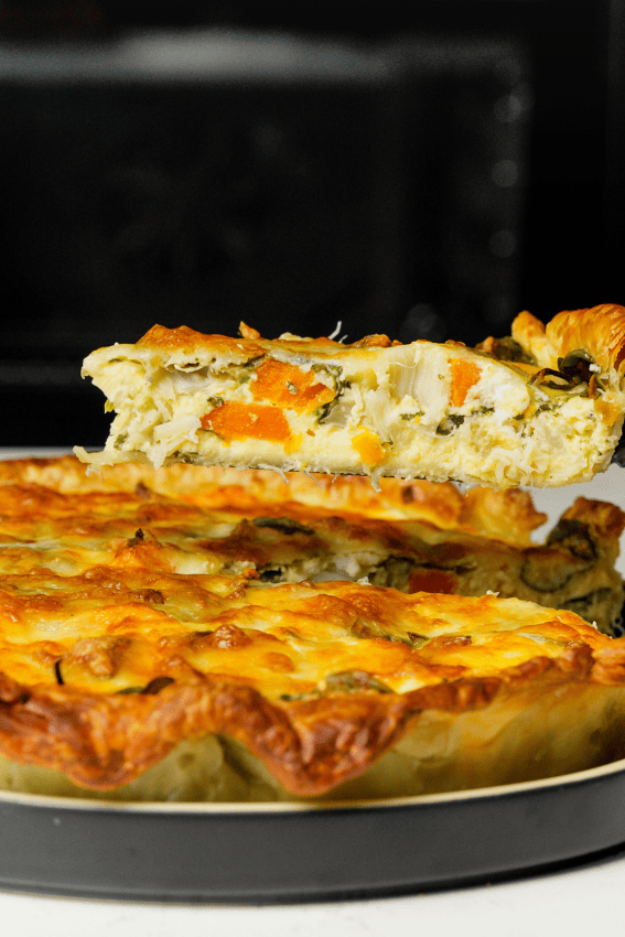 Sobras de bacalhau - quiche de roupa velha