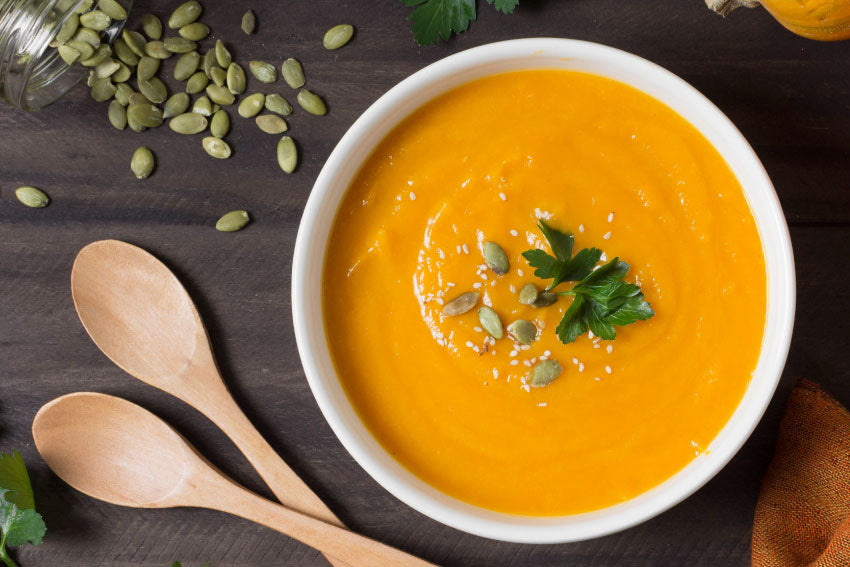 Sopa fria de cenoura e gengibre