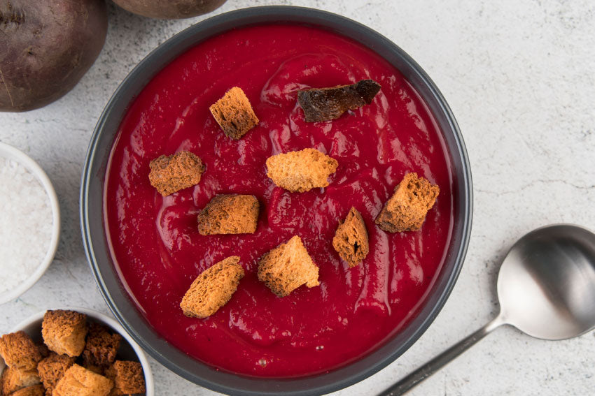 Sopa cremosa de beterraba
