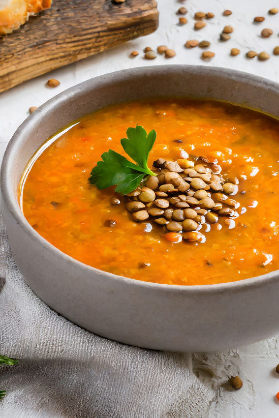 A melhor sopa de tomate e lentilhas