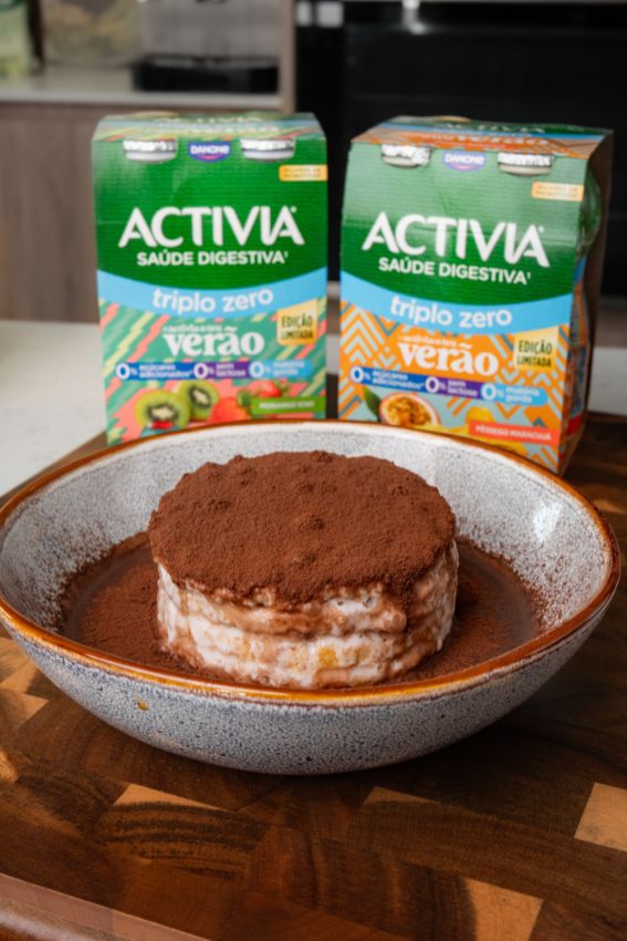 Tiramisu com bolachas de arroz ao pequeno-almoço