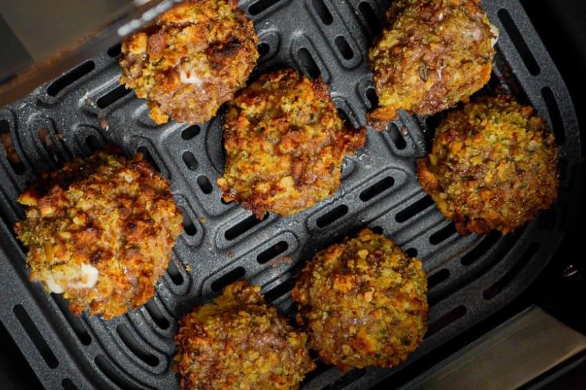 Almôndegas recheadas na Air fryer